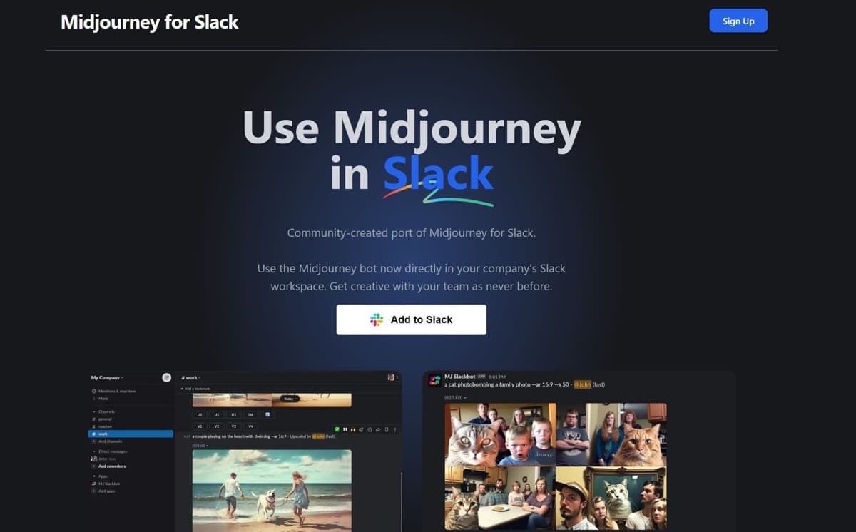 Midjourney for Slack