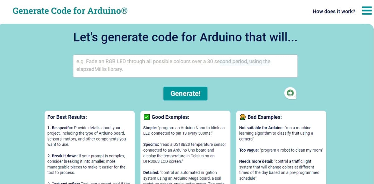 Duino Code Generator