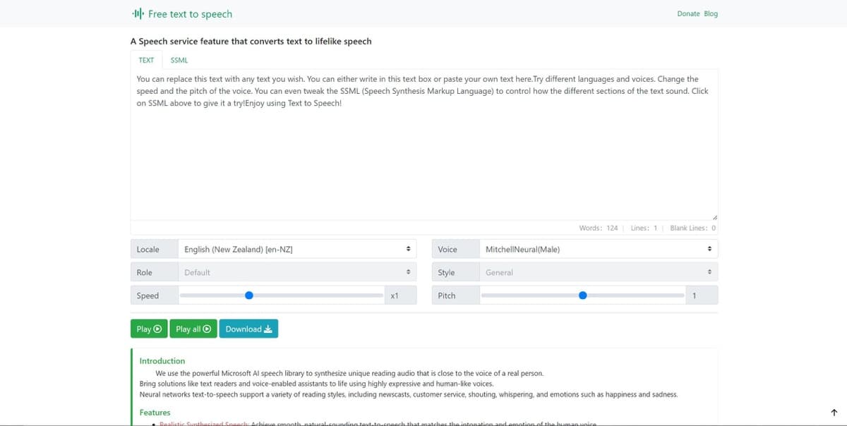 Free Text To Speech Online