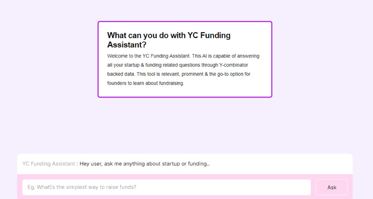 YC Funding Assistant
