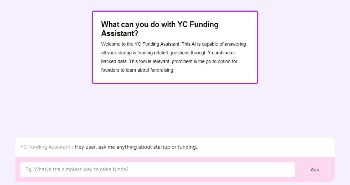 YC Funding Assistant