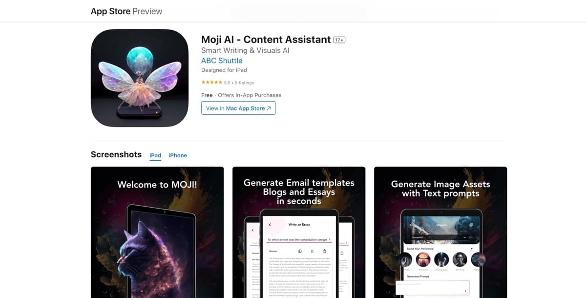 Moji Writing Assistant