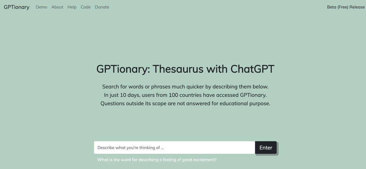 GPTionary