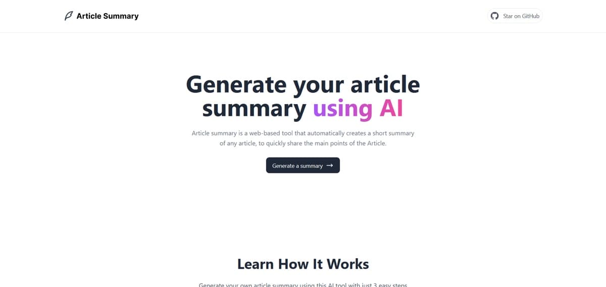 Article Summary